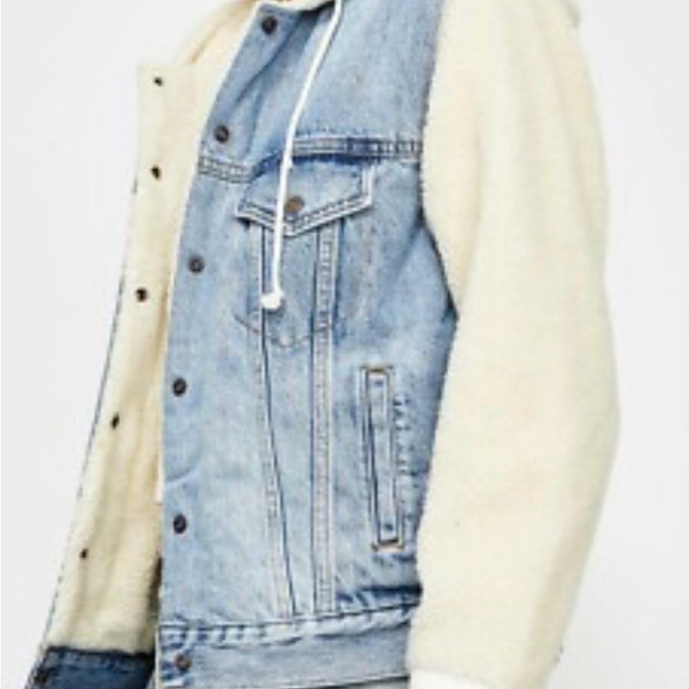 Levi's Blue Denim and Cream Sherpa Jacket